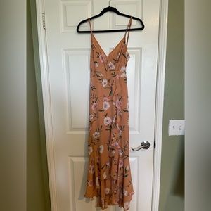Peachy floral maxi dress